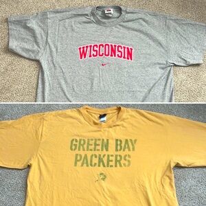 Two XXL t-shirts - Packers and Wisconsin